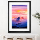 Sunrise Mountain by Andrius Zaxa on GIANT ART - orange digital painting