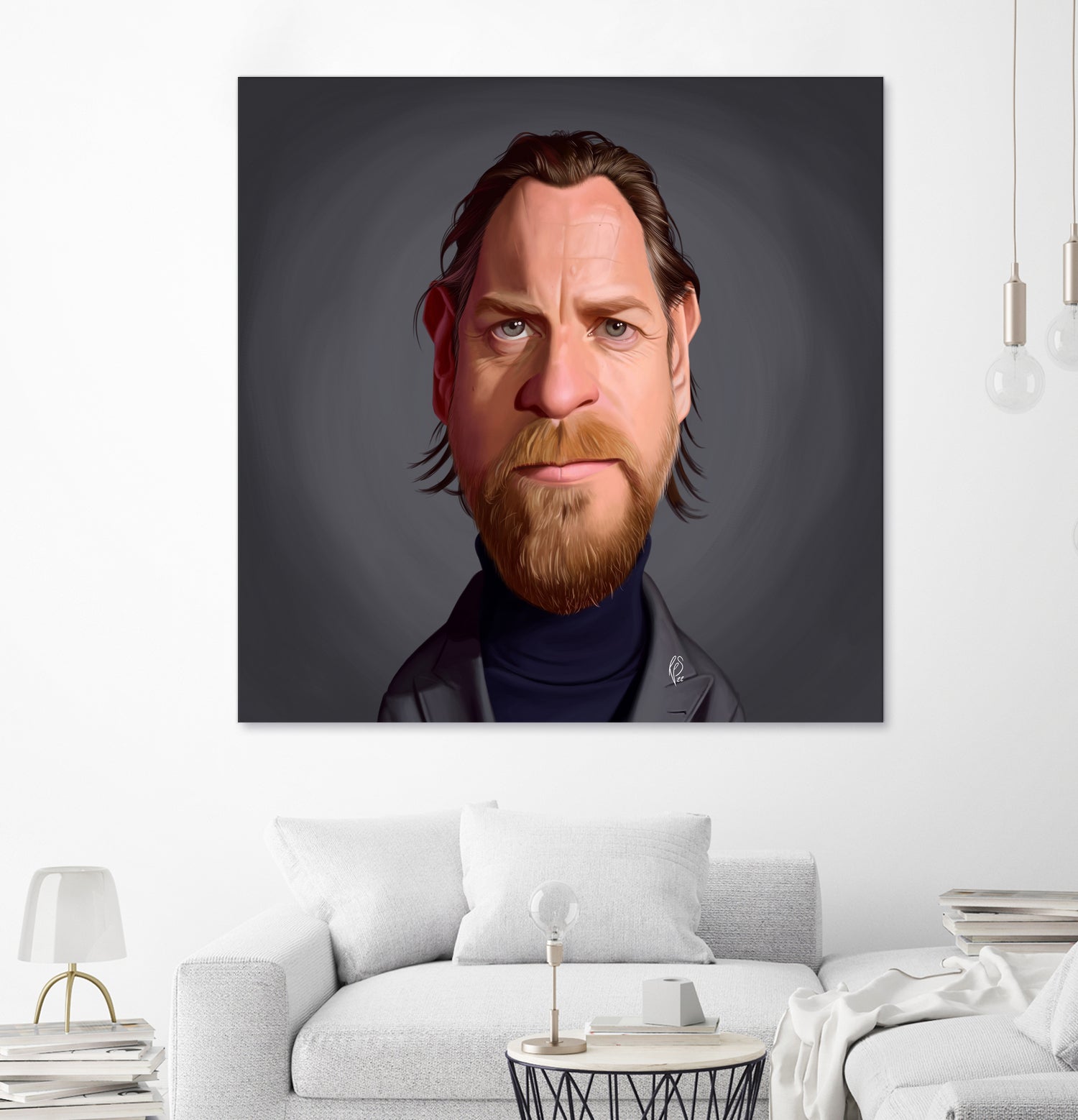 Ewan McGregor by Rob Snow on GIANT ART - gray digital painting