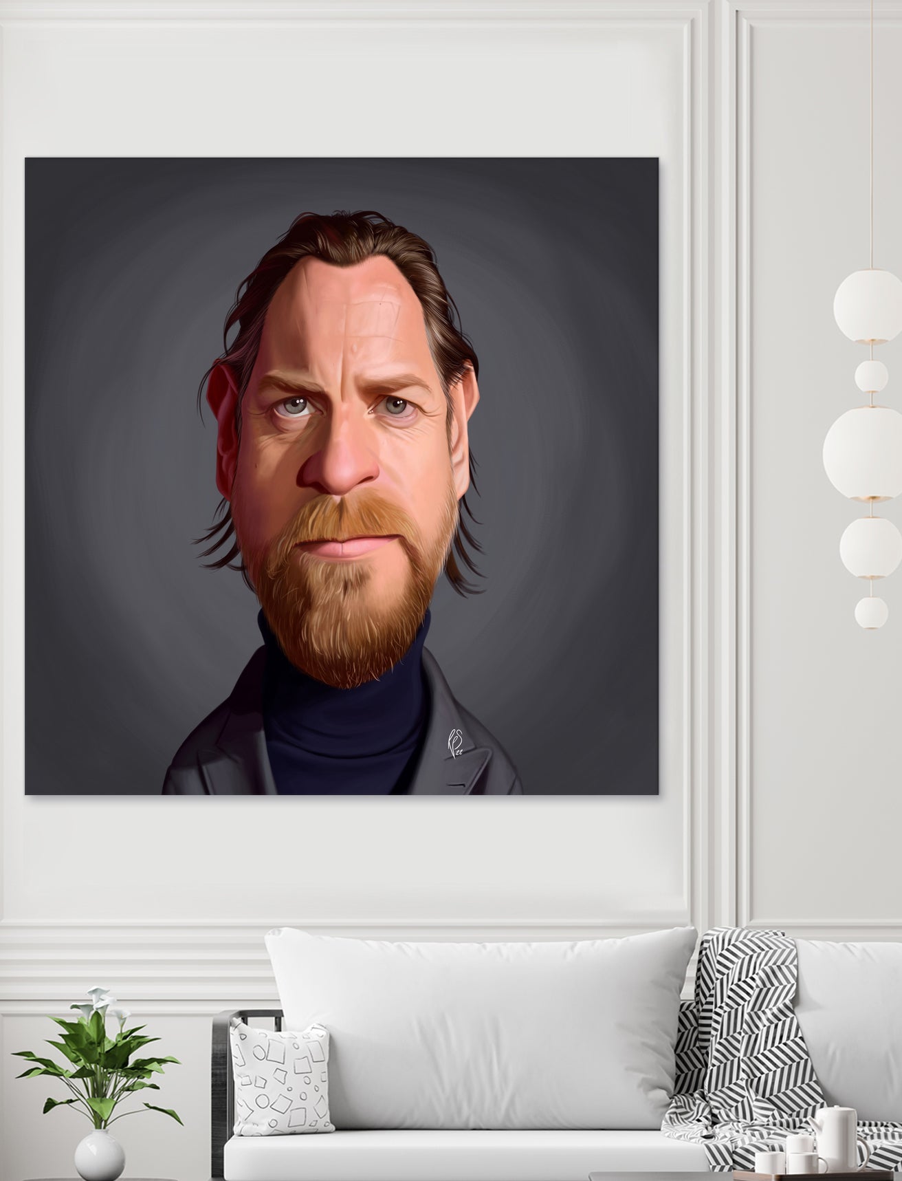 Ewan McGregor by Rob Snow on GIANT ART - gray digital painting