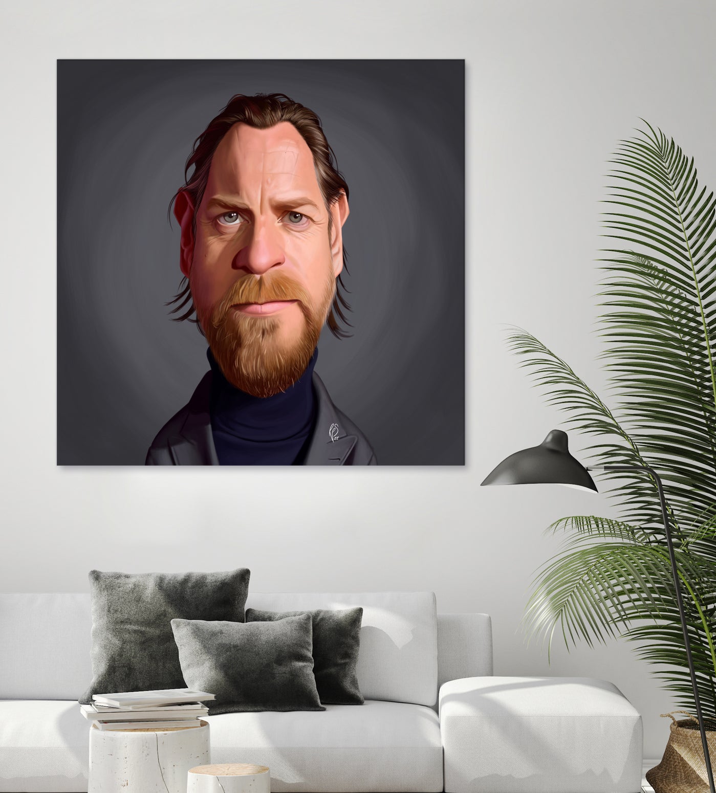 Ewan McGregor by Rob Snow on GIANT ART - gray digital painting