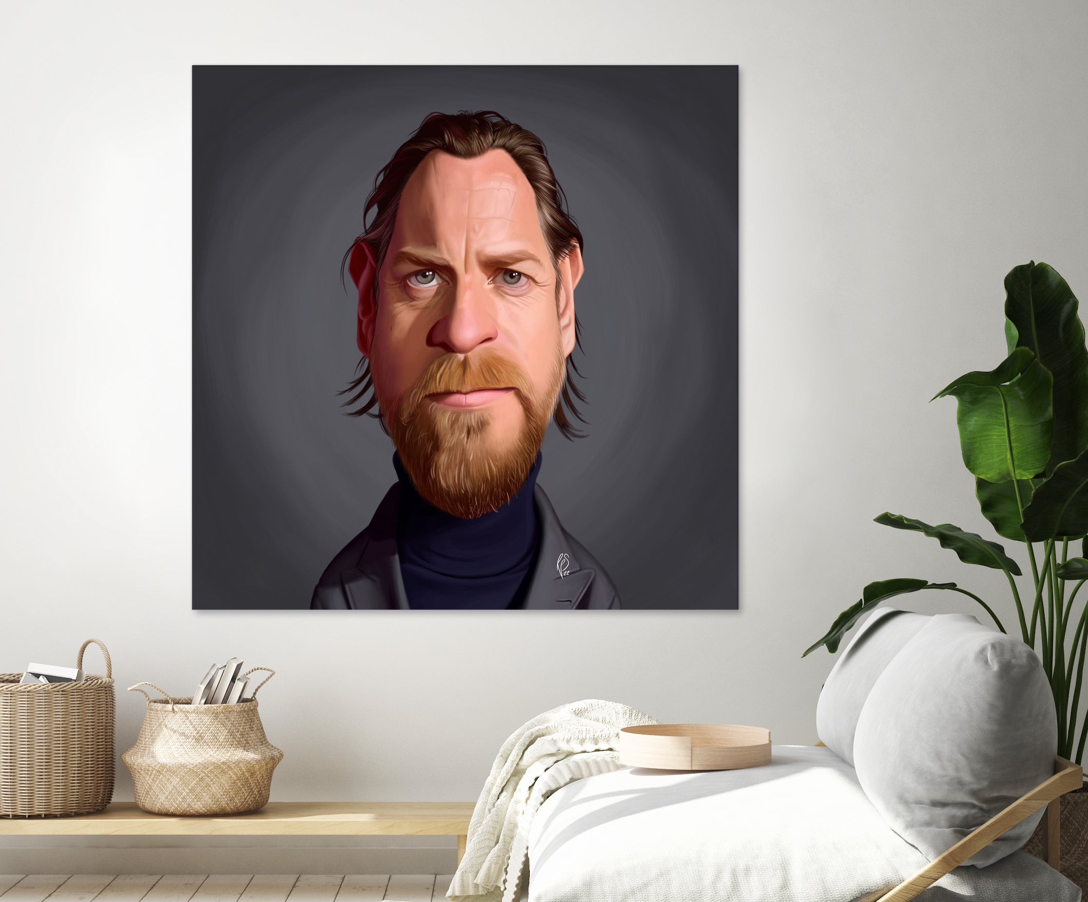 Ewan McGregor by Rob Snow on GIANT ART - gray digital painting