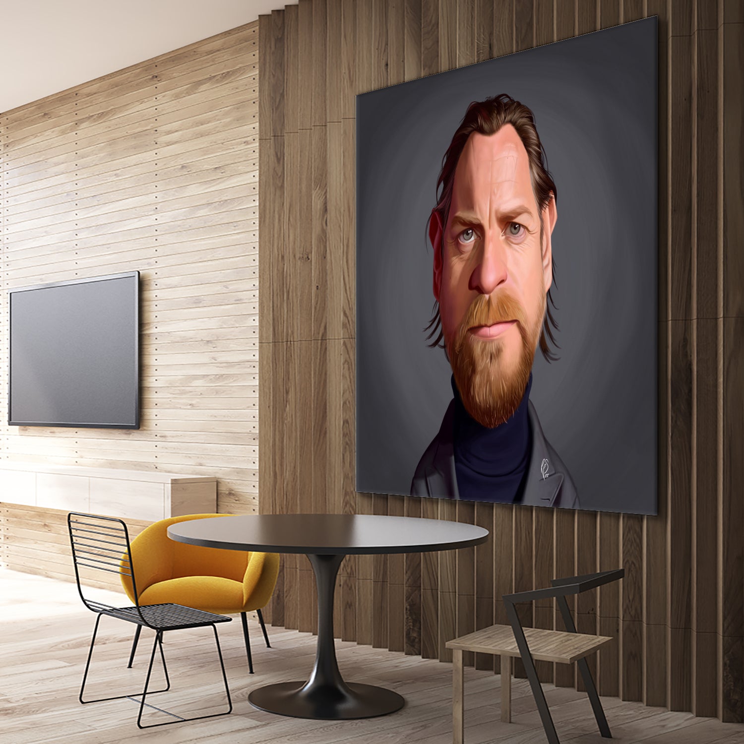 Ewan McGregor by Rob Snow on GIANT ART - gray digital painting