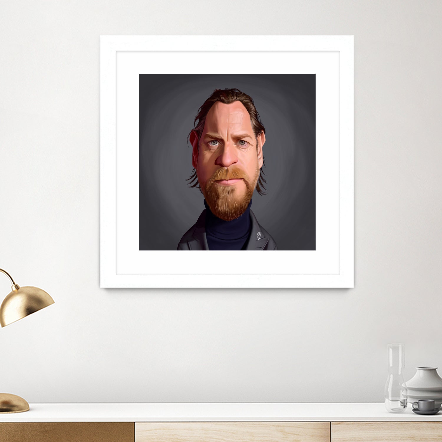 Ewan McGregor by Rob Snow on GIANT ART - gray digital painting