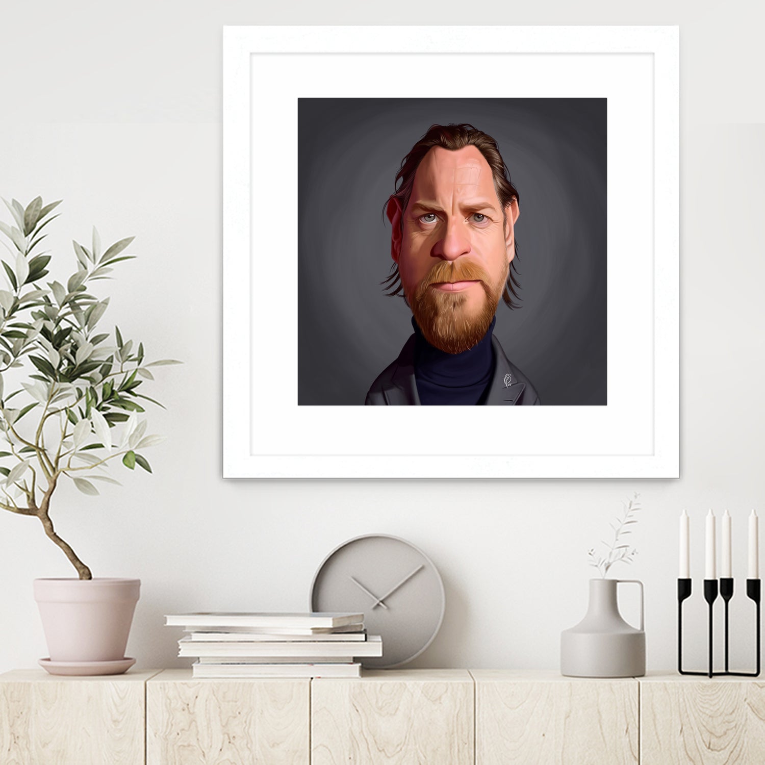 Ewan McGregor by Rob Snow on GIANT ART - gray digital painting