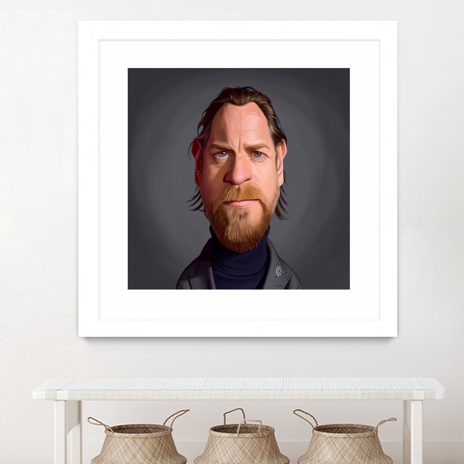 Ewan McGregor by Rob Snow on GIANT ART - gray digital painting