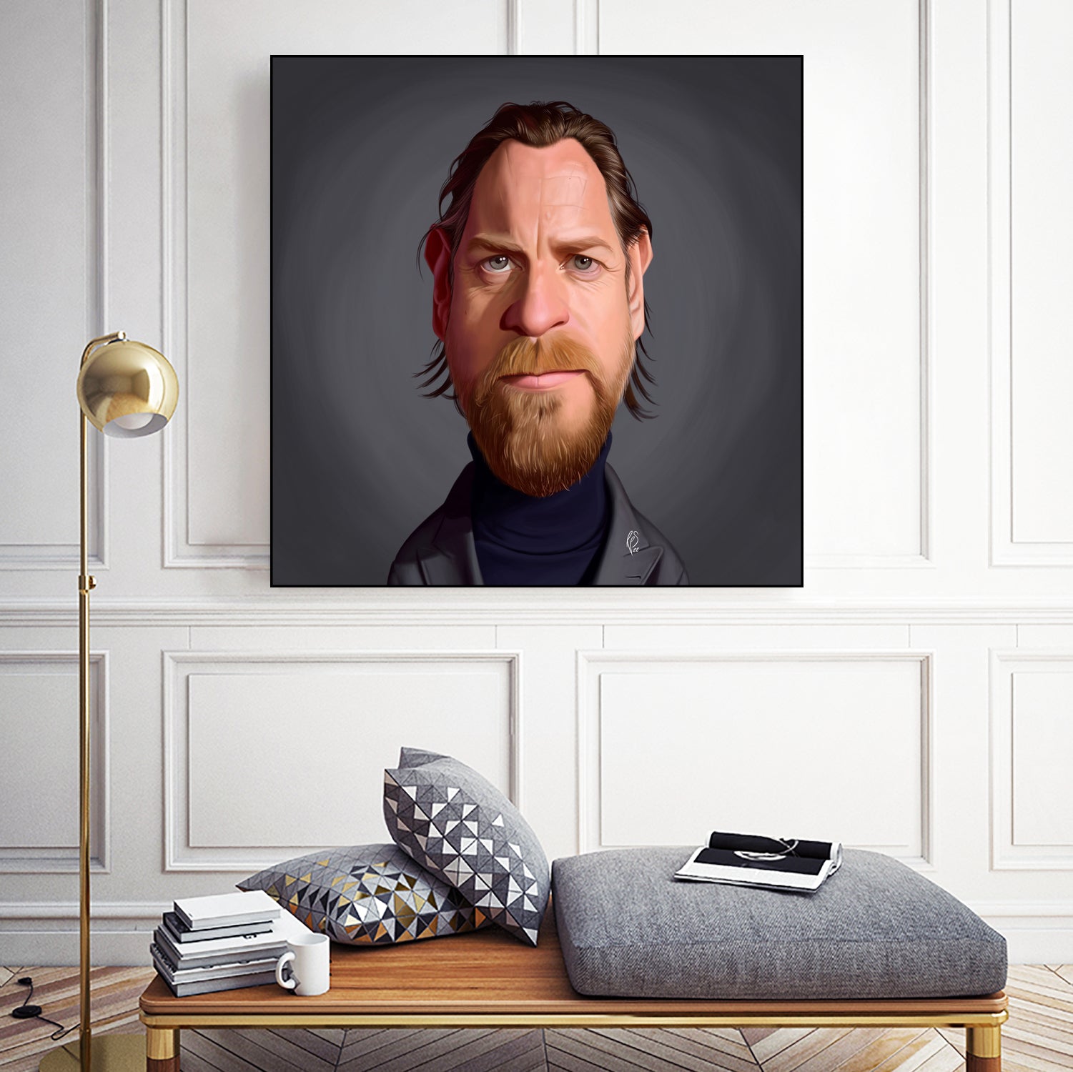 Ewan McGregor by Rob Snow on GIANT ART - gray digital painting