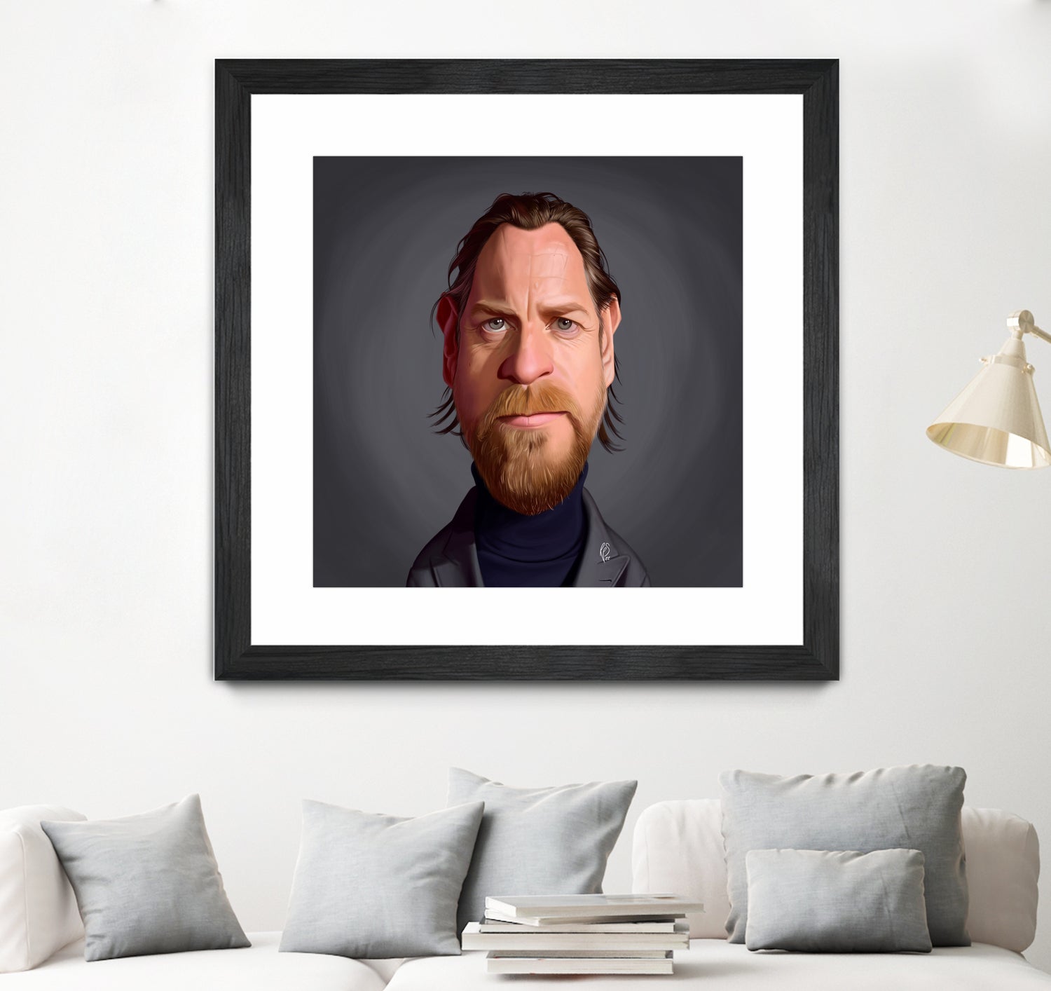 Ewan McGregor by Rob Snow on GIANT ART - gray digital painting