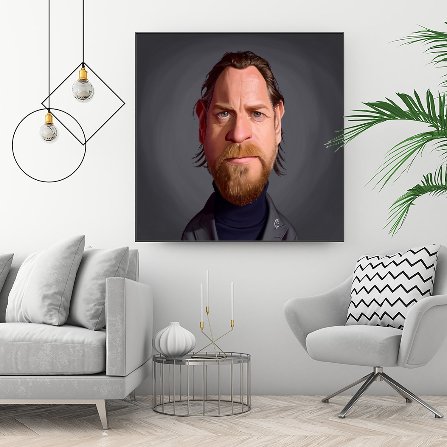 Ewan McGregor by Rob Snow on GIANT ART - gray digital painting