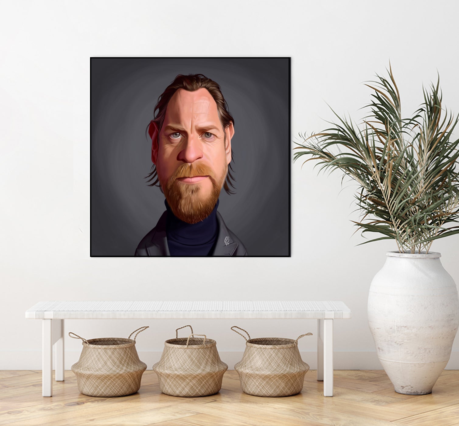 Ewan McGregor by Rob Snow on GIANT ART - gray digital painting