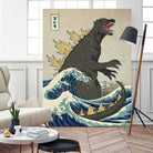 The Great Godzilla Off Kanagawa by Michael Buxton on GIANT ART - brown digital painting