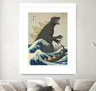 The Great Godzilla Off Kanagawa by Michael Buxton on GIANT ART - brown digital painting