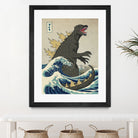 The Great Godzilla Off Kanagawa by Michael Buxton on GIANT ART - brown digital painting