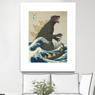 The Great Godzilla Off Kanagawa by Michael Buxton on GIANT ART - brown digital painting