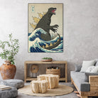 The Great Godzilla Off Kanagawa by Michael Buxton on GIANT ART - brown digital painting