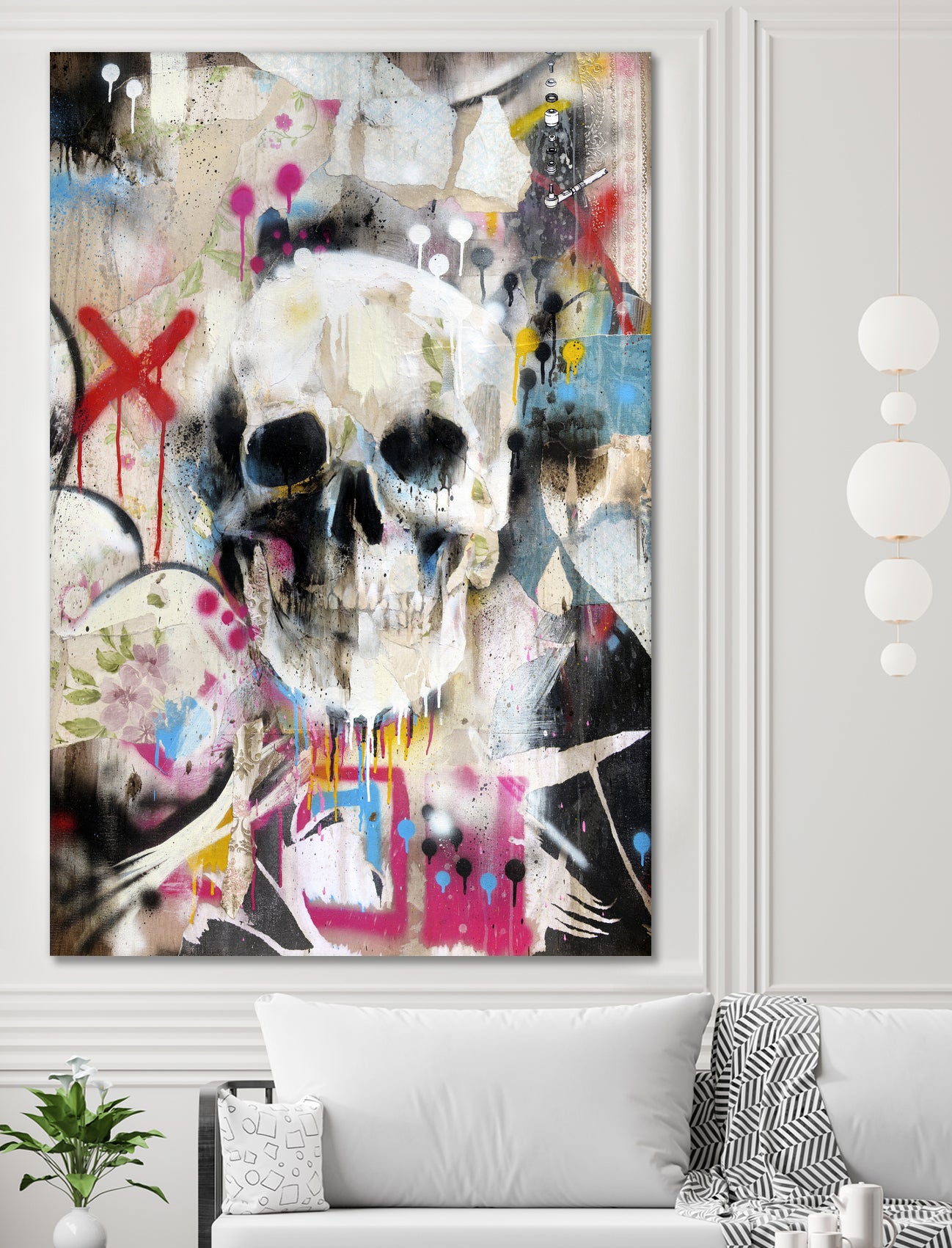 SKULL by Andrew Turner on GIANT ART - red mixed media