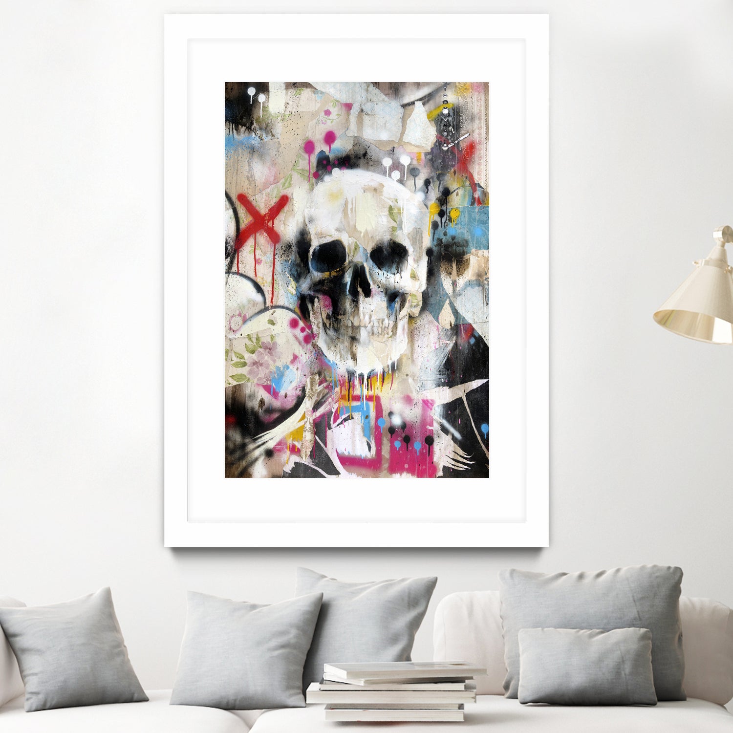 SKULL by Andrew Turner on GIANT ART - red mixed media