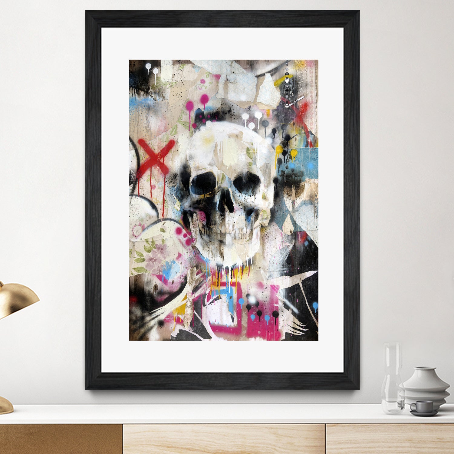 SKULL by Andrew Turner on GIANT ART - red mixed media