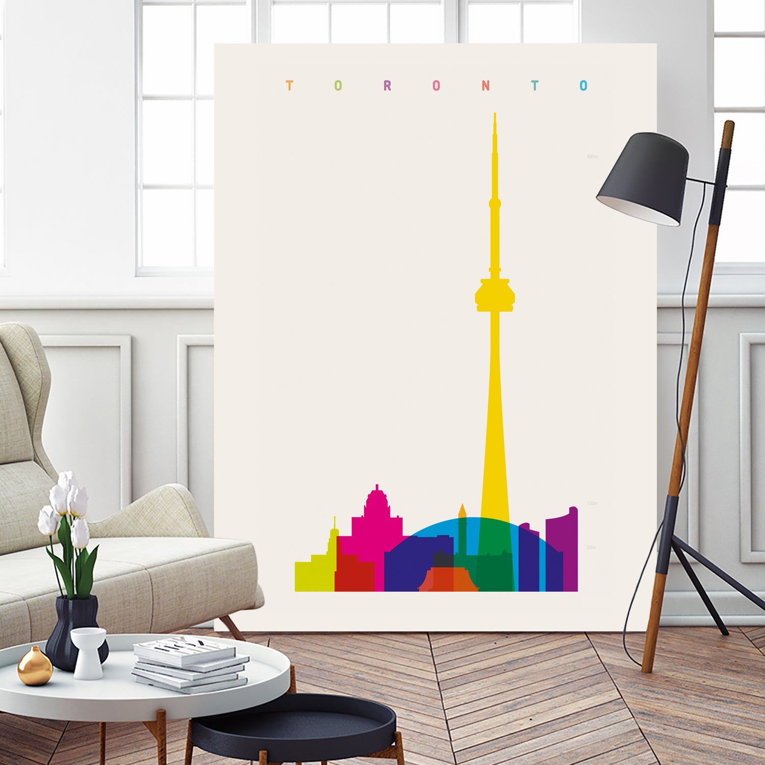 Shapes of Toronto by Yoni Alter on GIANT ART - yellow digital drawing