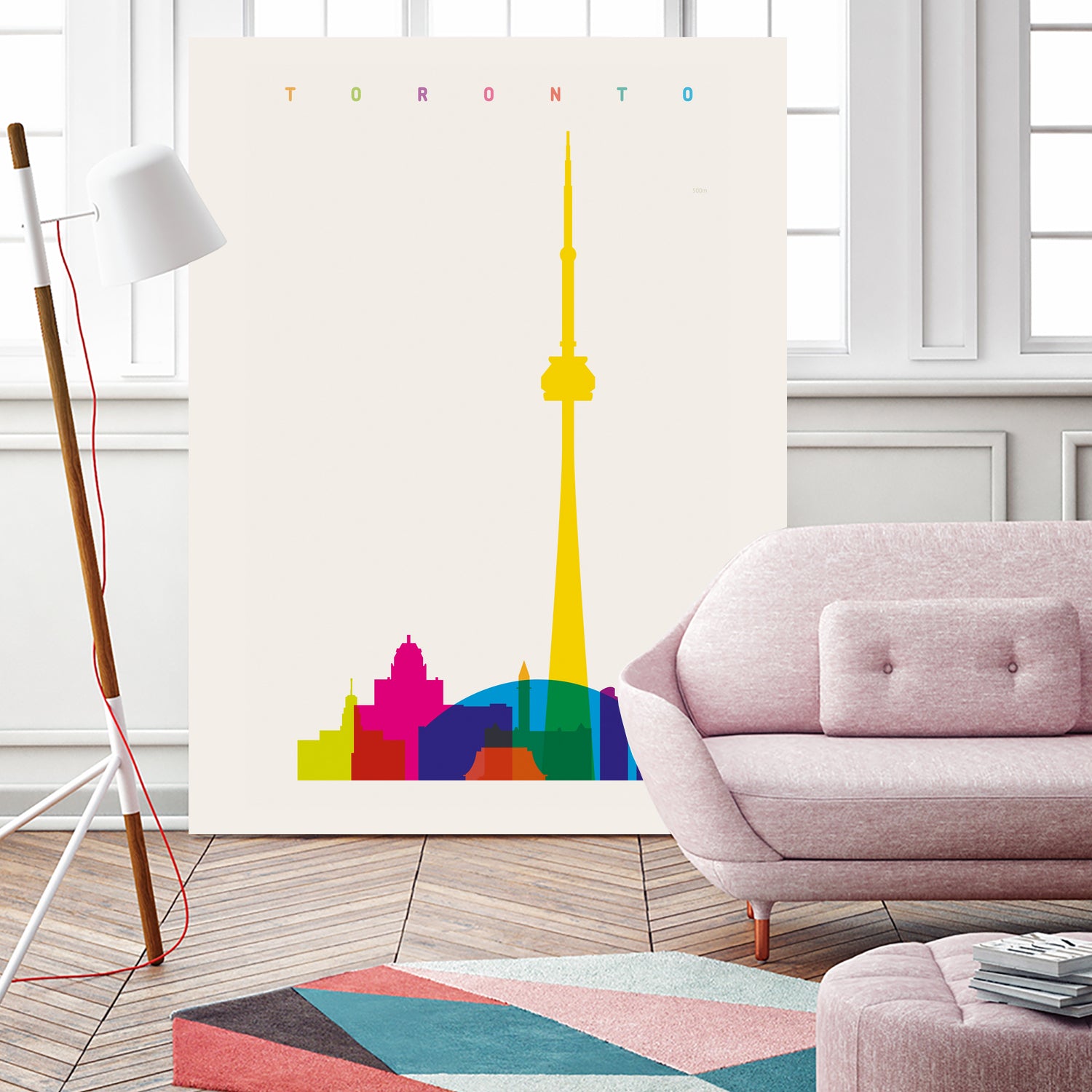 Shapes of Toronto by Yoni Alter on GIANT ART - yellow digital drawing