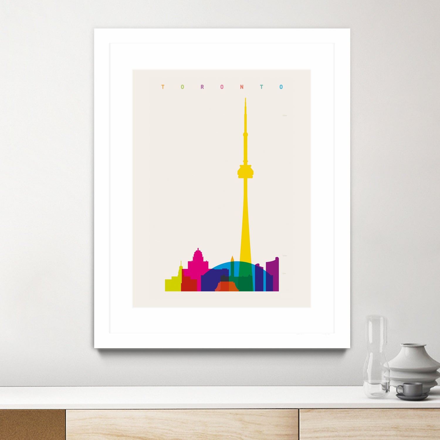 Shapes of Toronto by Yoni Alter on GIANT ART - yellow digital drawing