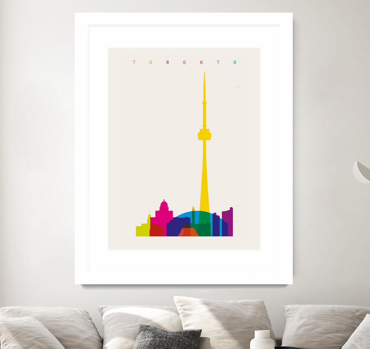 Shapes of Toronto by Yoni Alter on GIANT ART - yellow digital drawing