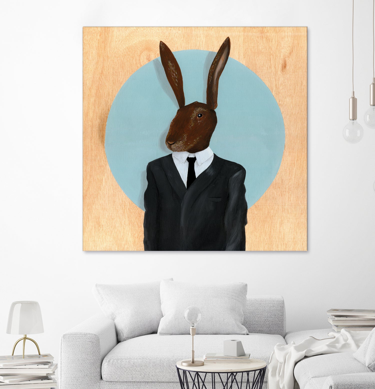 David Lynch - Rabbit by Andrew Turner on GIANT ART - blue mixed media