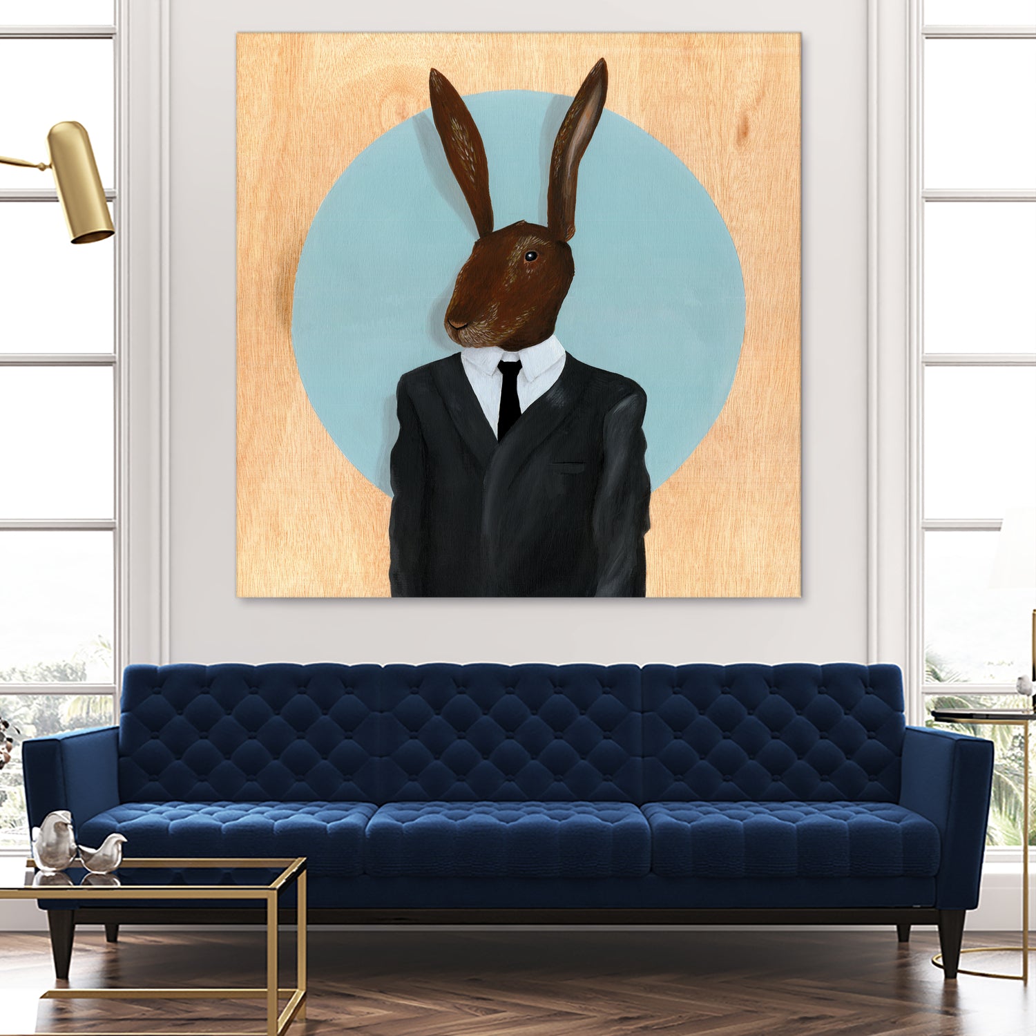 David Lynch - Rabbit by Andrew Turner on GIANT ART - blue mixed media