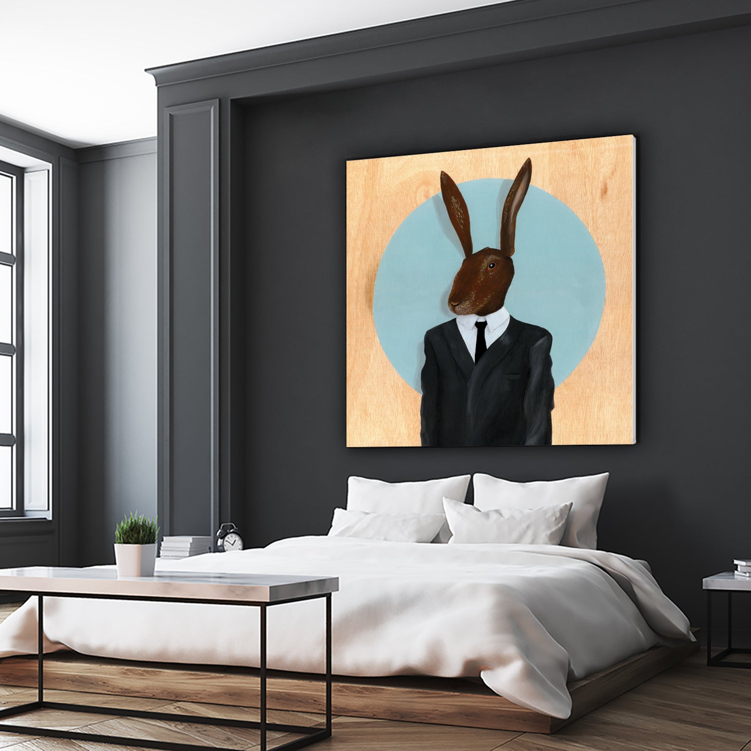 David Lynch - Rabbit by Andrew Turner on GIANT ART - blue mixed media