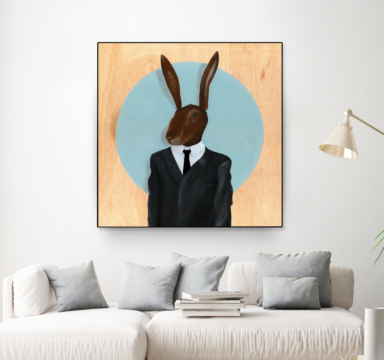 David Lynch - Rabbit by Andrew Turner on GIANT ART - blue mixed media