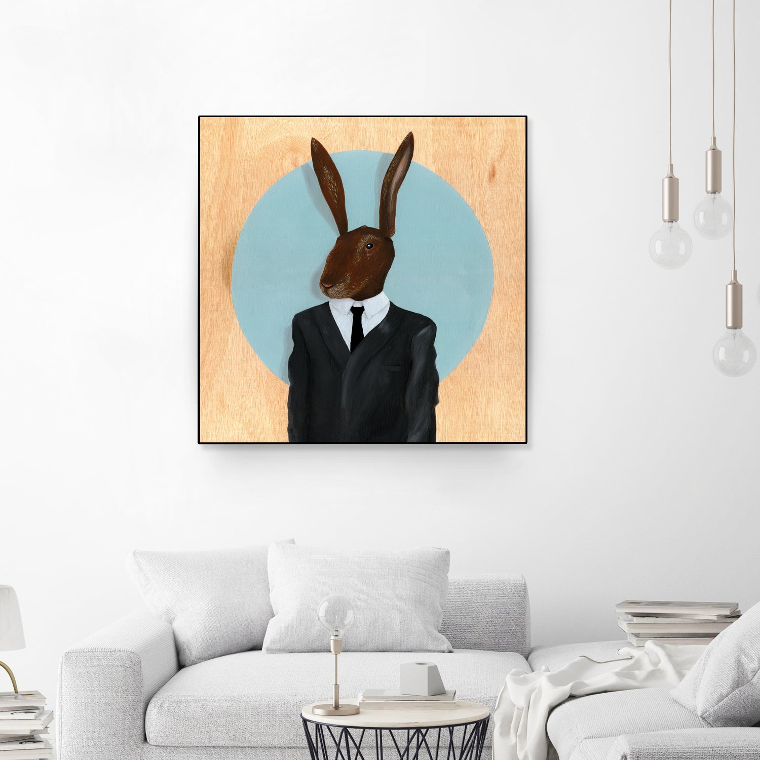 David Lynch - Rabbit by Andrew Turner on GIANT ART - blue mixed media