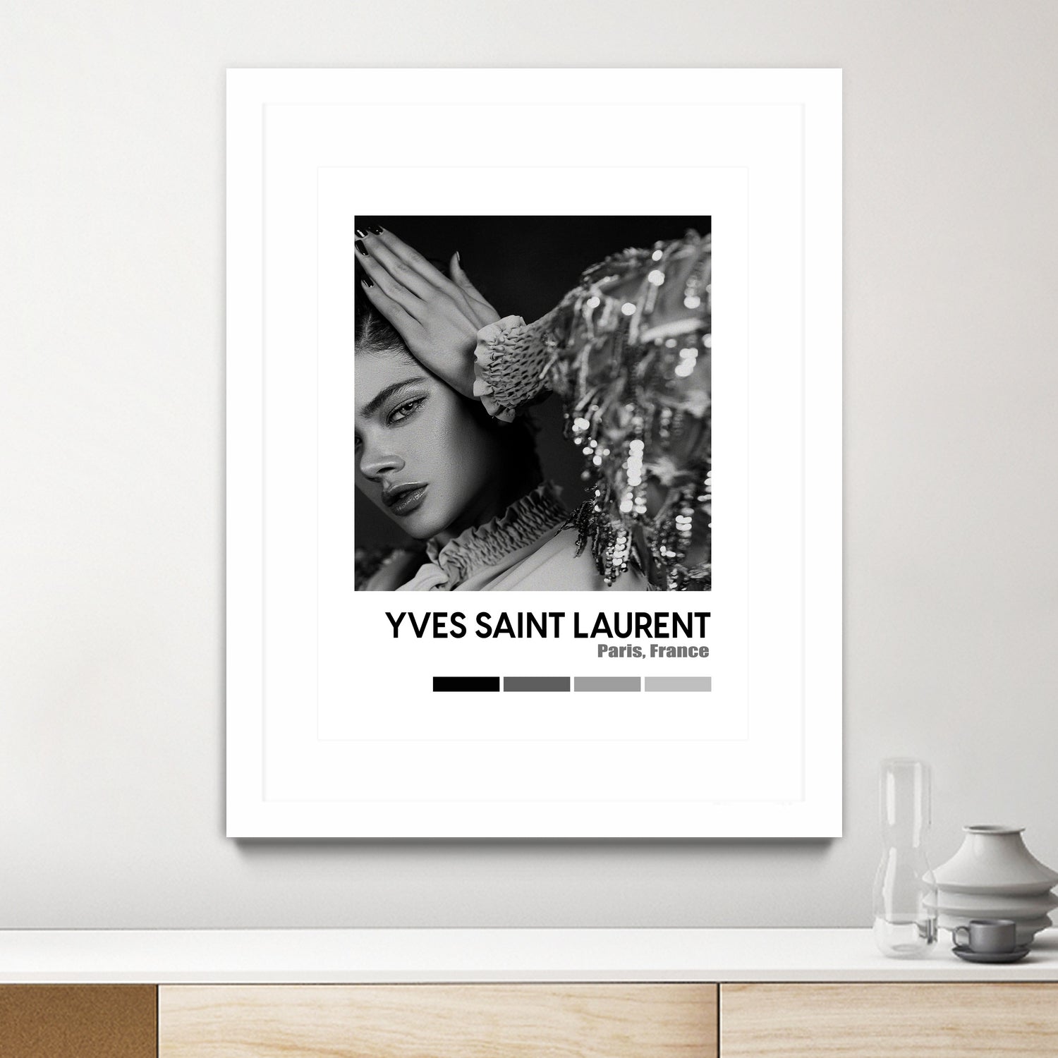 Luxury Super Model Hypebeast Luxury Fashion Poster by XingChen Lu on GIANT ART - gray typography