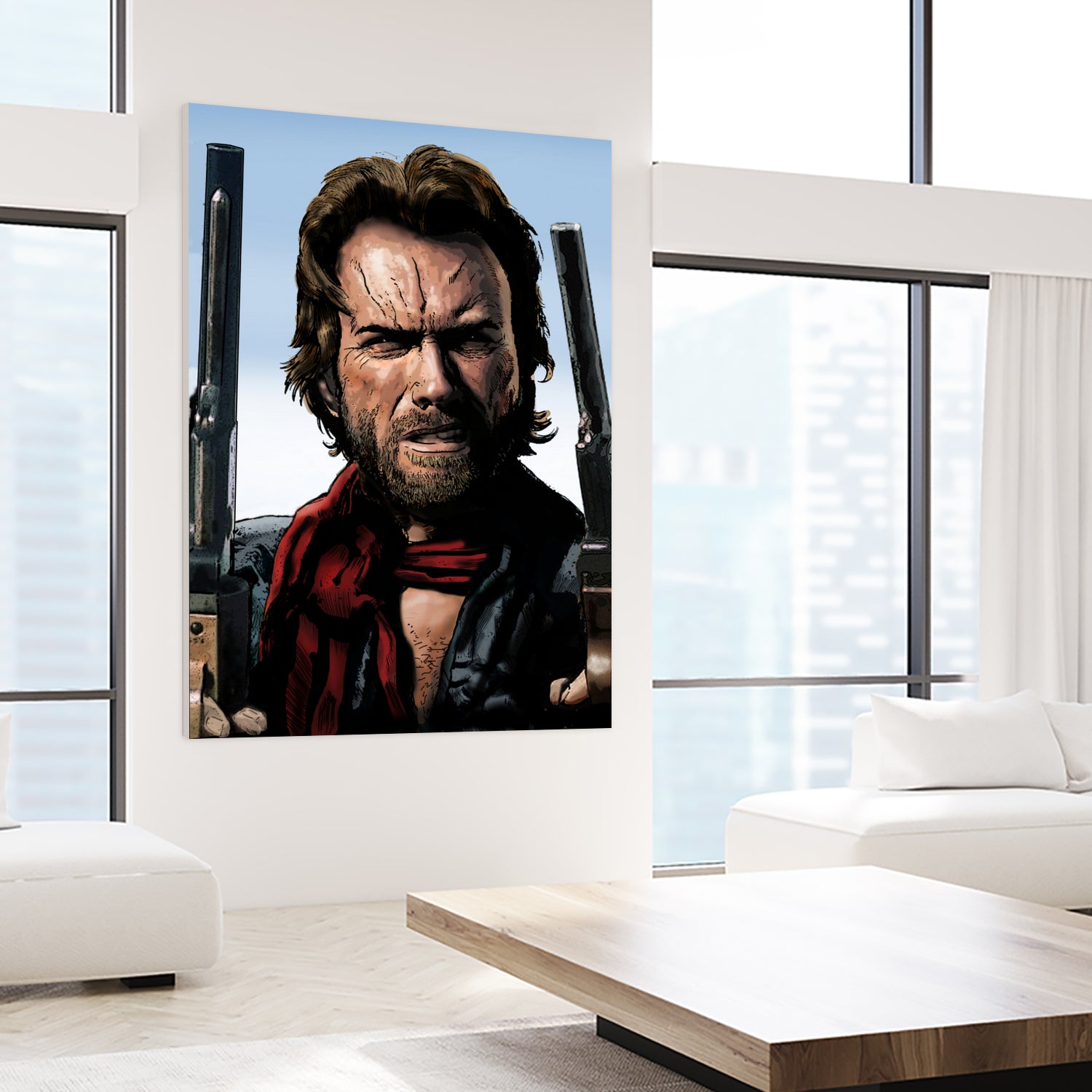 Clint Eastwood - The Outlaw Josey Wales by Dan Avenell on GIANT ART - brown mixed media