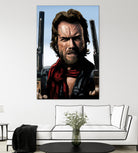 Clint Eastwood - The Outlaw Josey Wales by Dan Avenell on GIANT ART - brown mixed media