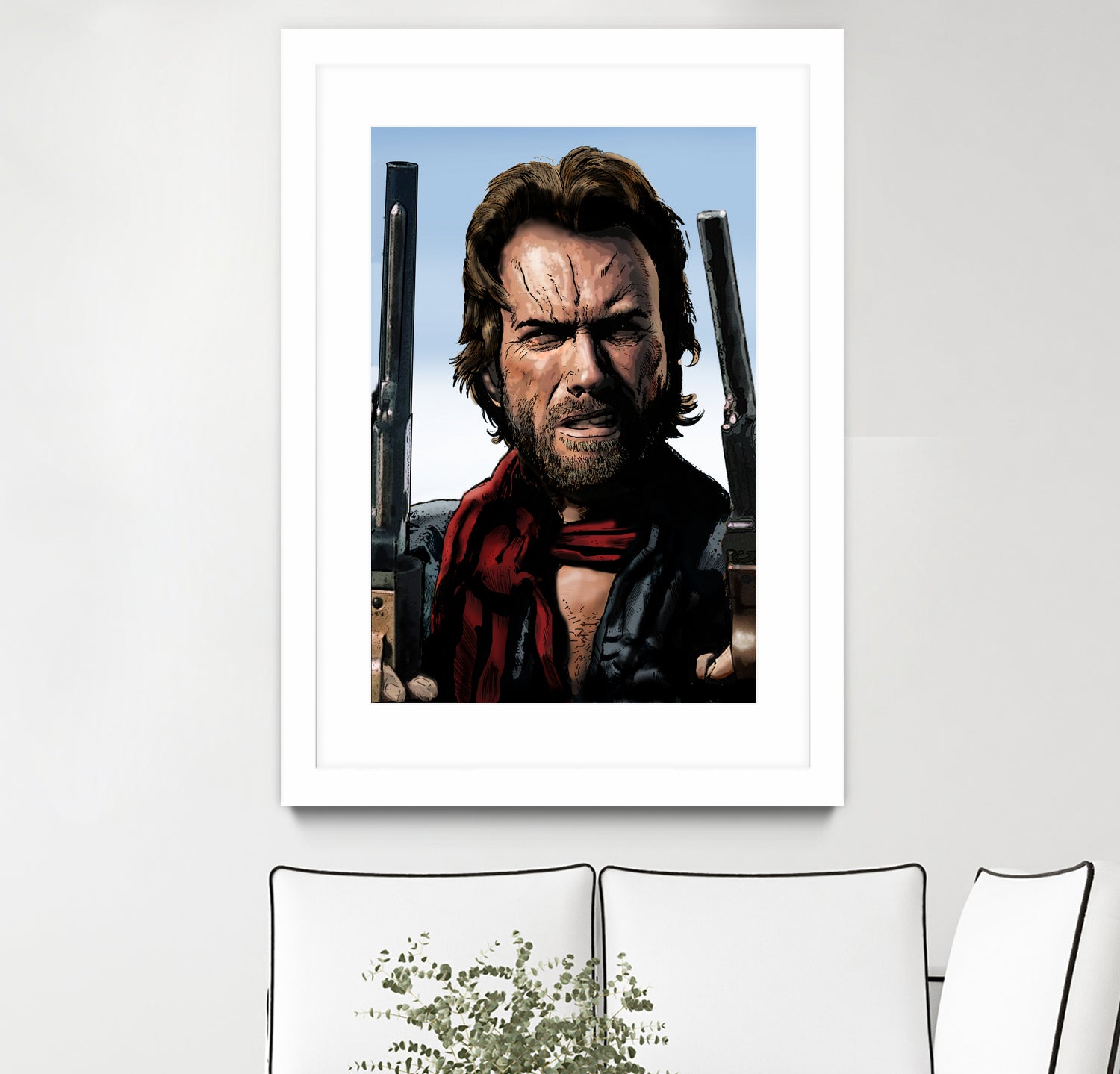 Clint Eastwood - The Outlaw Josey Wales by Dan Avenell on GIANT ART - brown mixed media