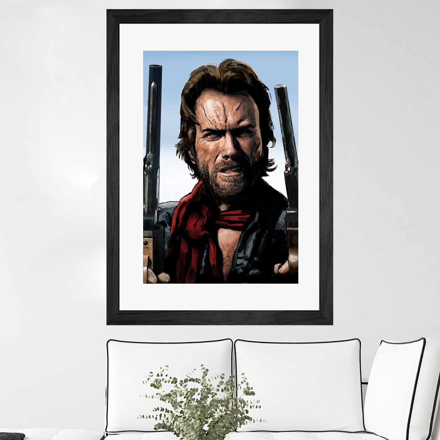 Clint Eastwood - The Outlaw Josey Wales by Dan Avenell on GIANT ART - brown mixed media