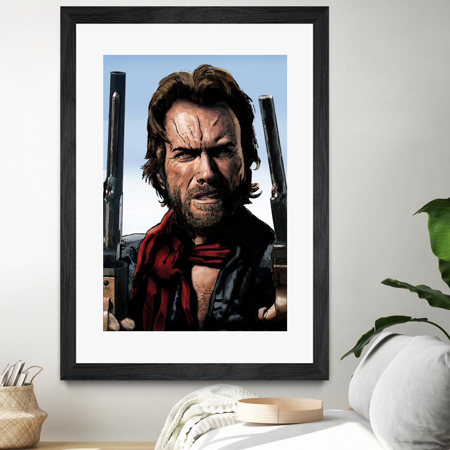 Clint Eastwood - The Outlaw Josey Wales by Dan Avenell on GIANT ART - brown mixed media