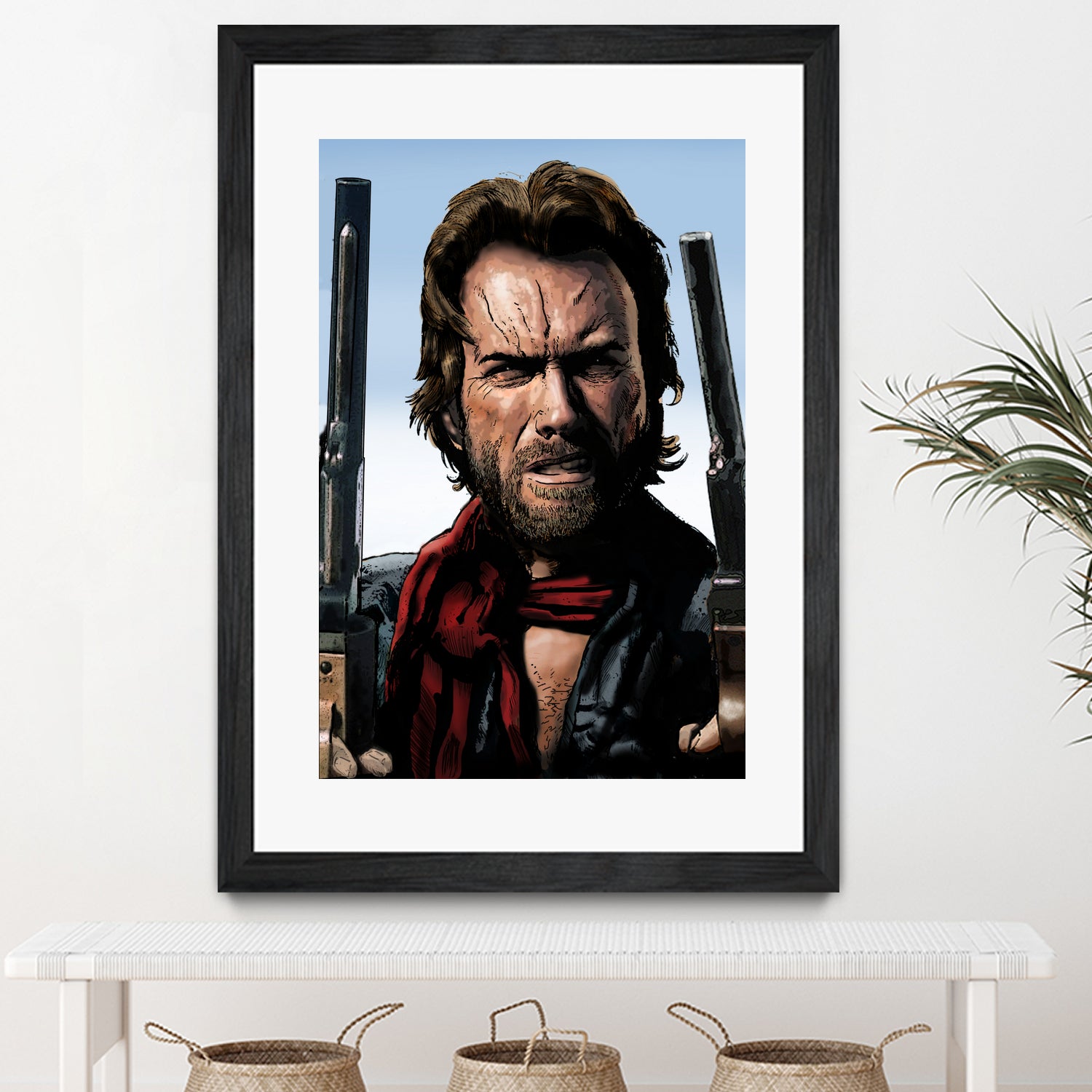 Clint Eastwood - The Outlaw Josey Wales by Dan Avenell on GIANT ART - brown mixed media