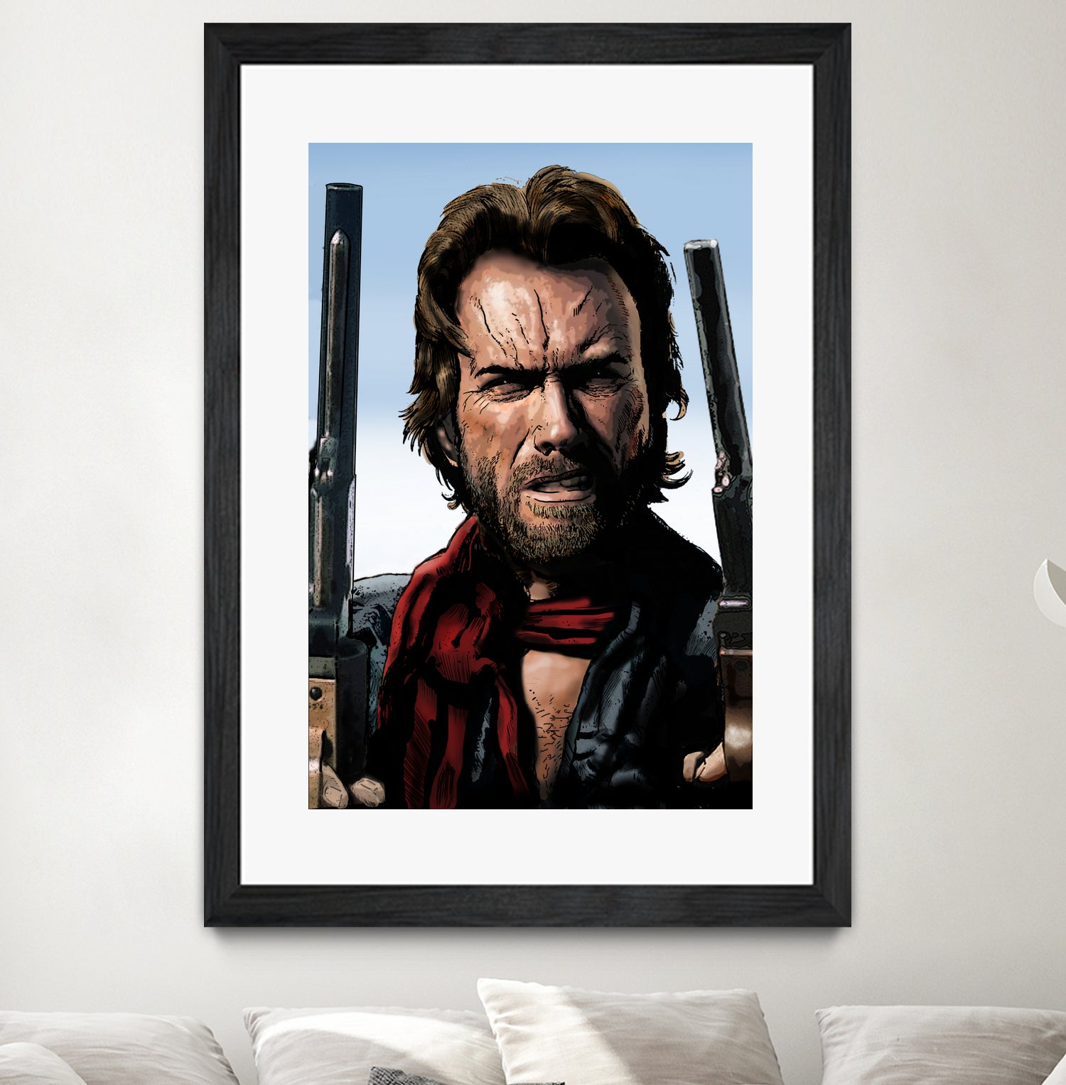 Clint Eastwood - The Outlaw Josey Wales by Dan Avenell on GIANT ART - brown mixed media