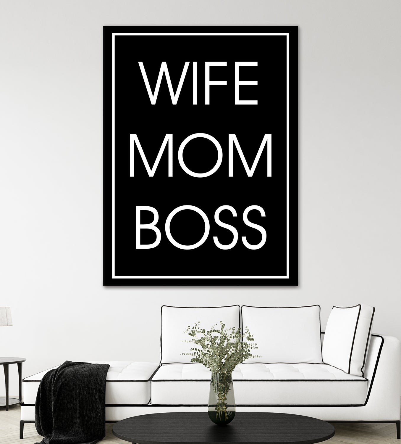 WIFE MOM BOSS by ALMA Studio on GIANT ART - black typography