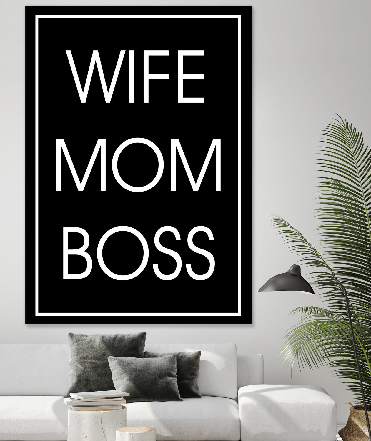 WIFE MOM BOSS by ALMA Studio on GIANT ART - black typography