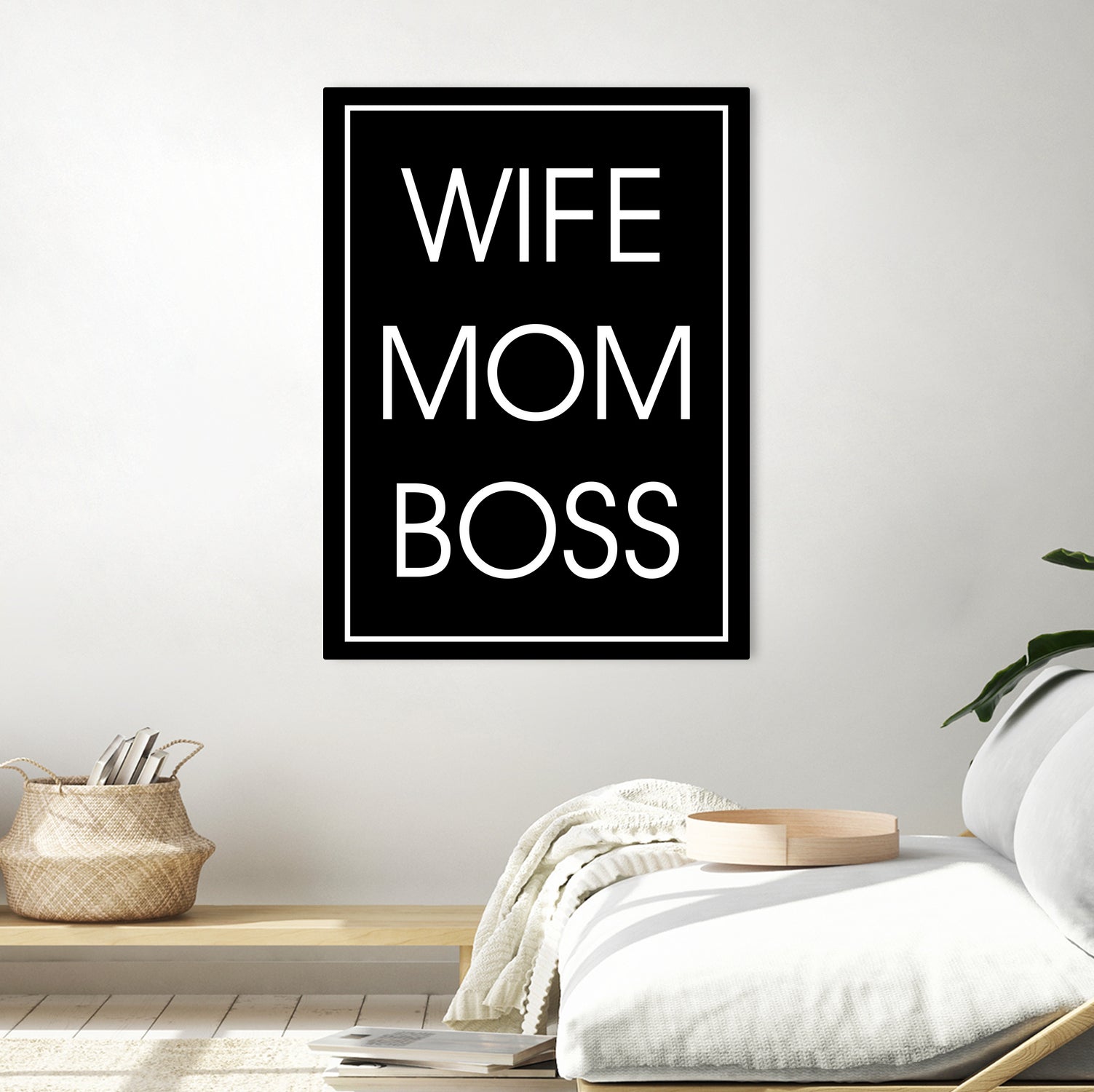 WIFE MOM BOSS by ALMA Studio on GIANT ART - black typography