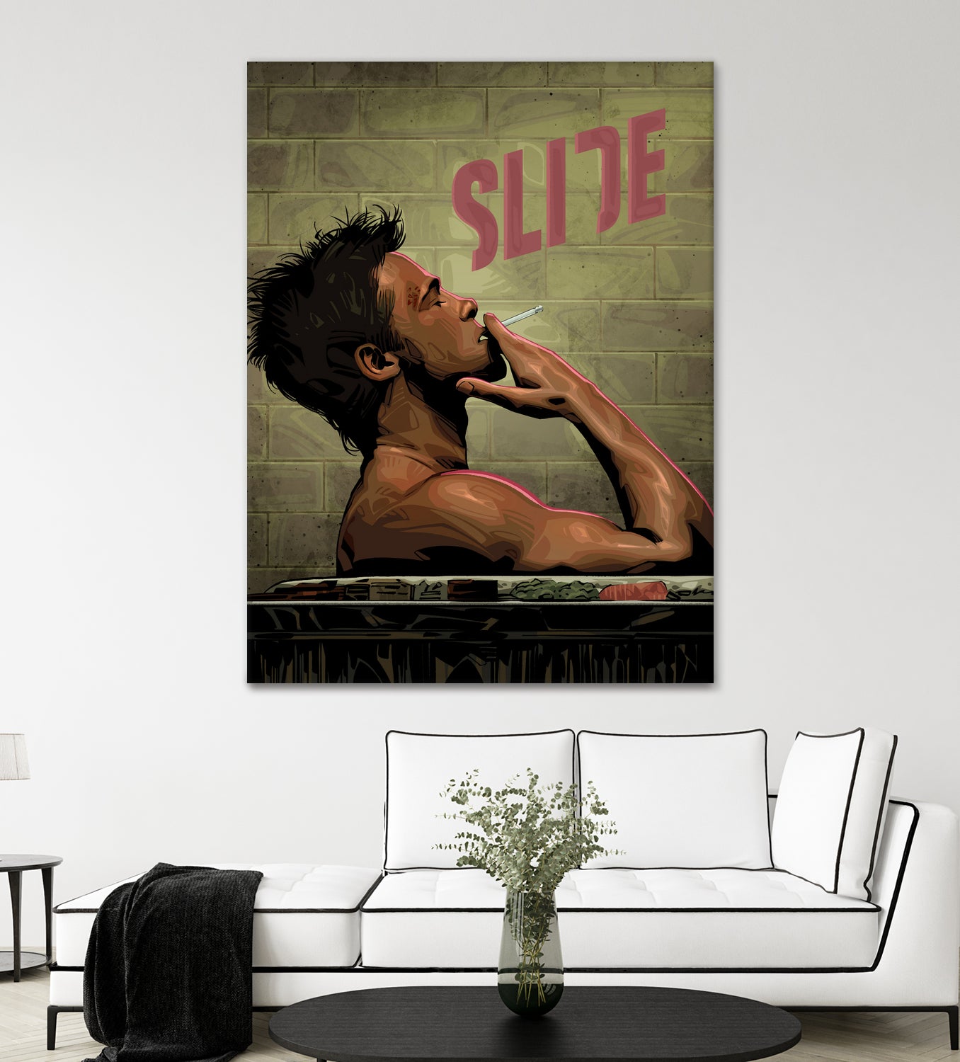 Fight Club Slide by Nikita Abakumov on GIANT ART - gray digital painting