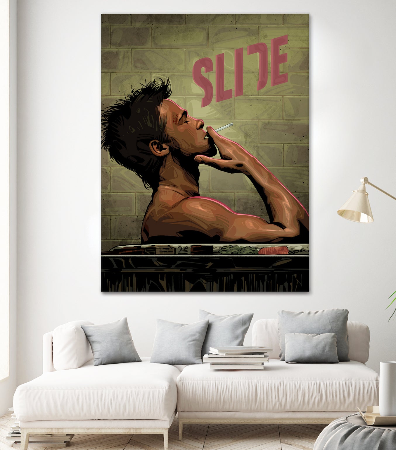 Fight Club Slide by Nikita Abakumov on GIANT ART - gray digital painting