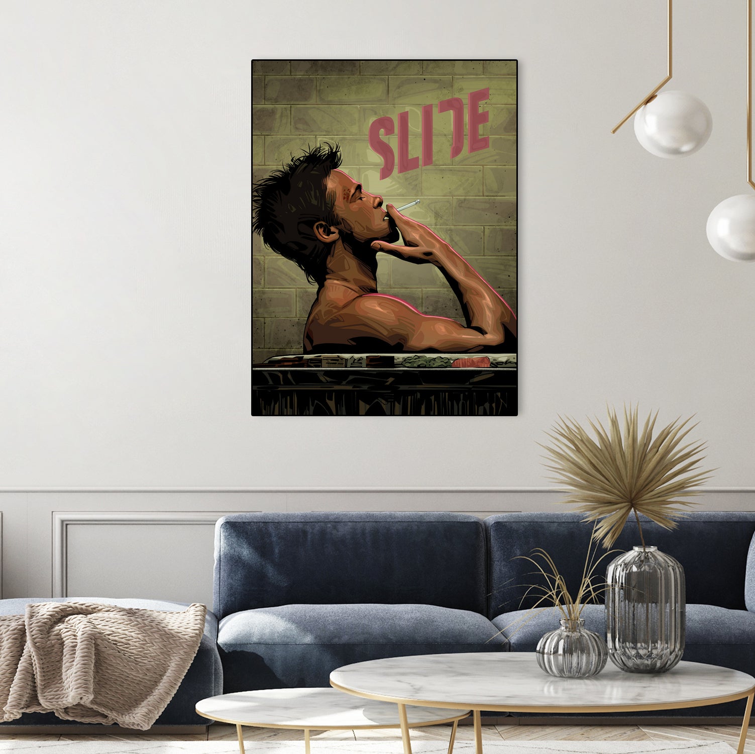 Fight Club Slide by Nikita Abakumov on GIANT ART - gray digital painting