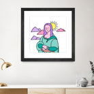 Mona Lisa by Idil Keysan on GIANT ART - pink digital drawing