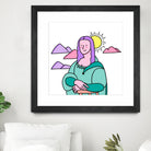 Mona Lisa by Idil Keysan on GIANT ART - pink digital drawing