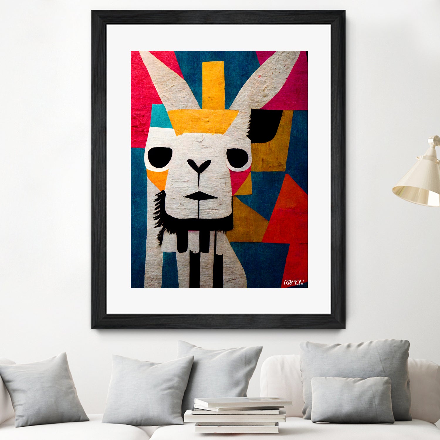 Abstract Art Alpaca by Ramon Souza on GIANT ART - white digital painting