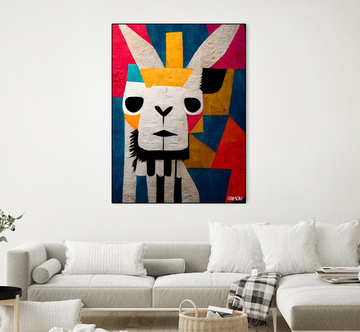 Abstract Art Alpaca by Ramon Souza on GIANT ART - white digital painting