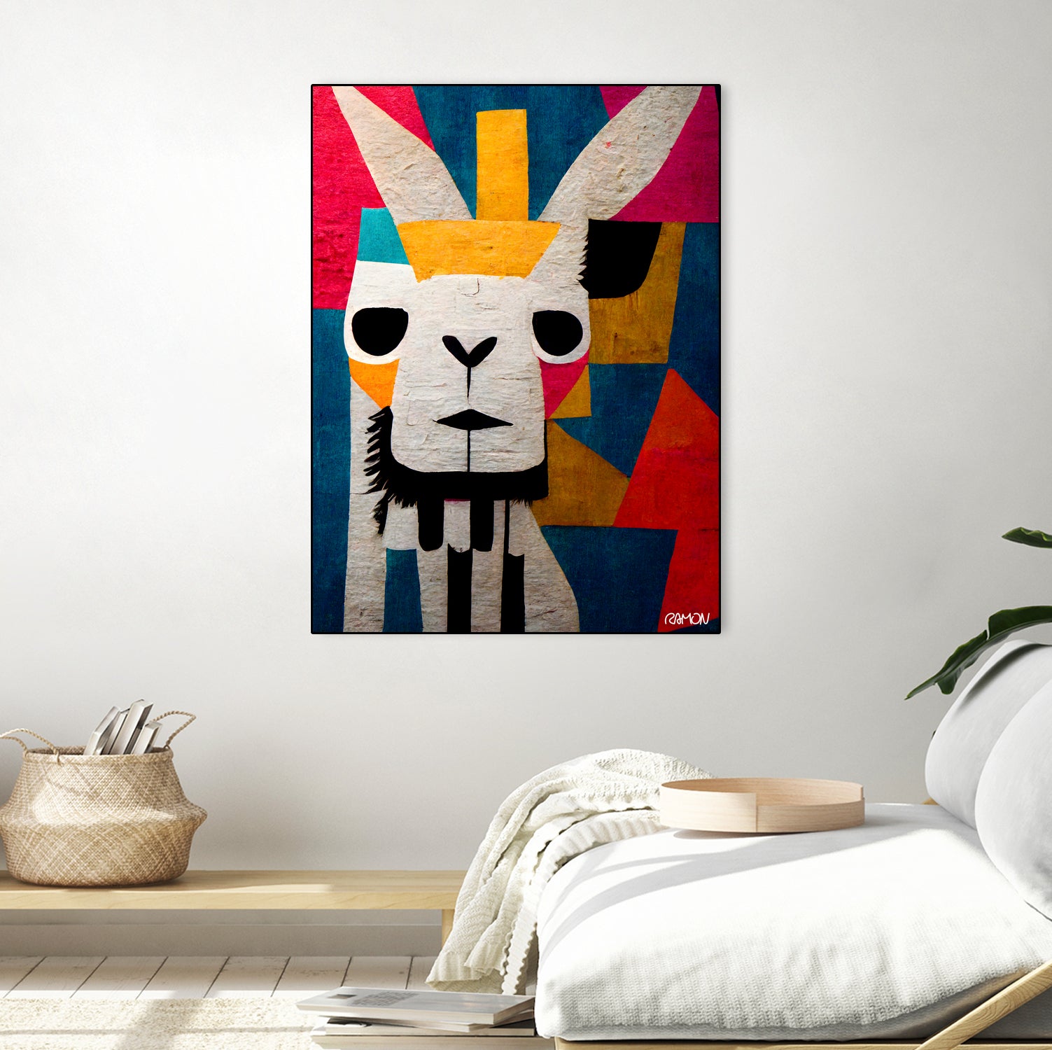 Abstract Art Alpaca by Ramon Souza on GIANT ART - white digital painting