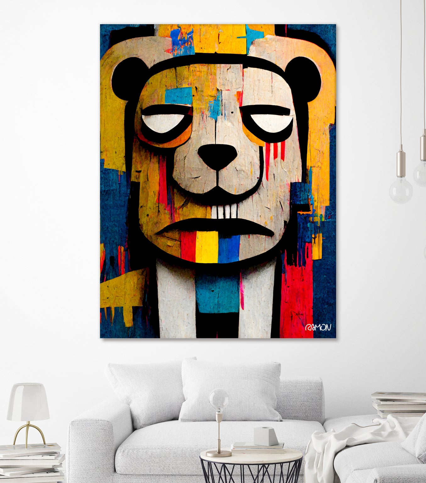 Abstract Art bear by Ramon Souza on GIANT ART - yellow digital painting